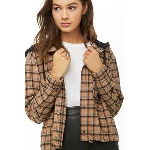Plaid hooded jacket